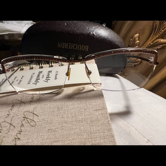 Boucheron brown Rhinestone Optical glasses - Picture 5 of 13